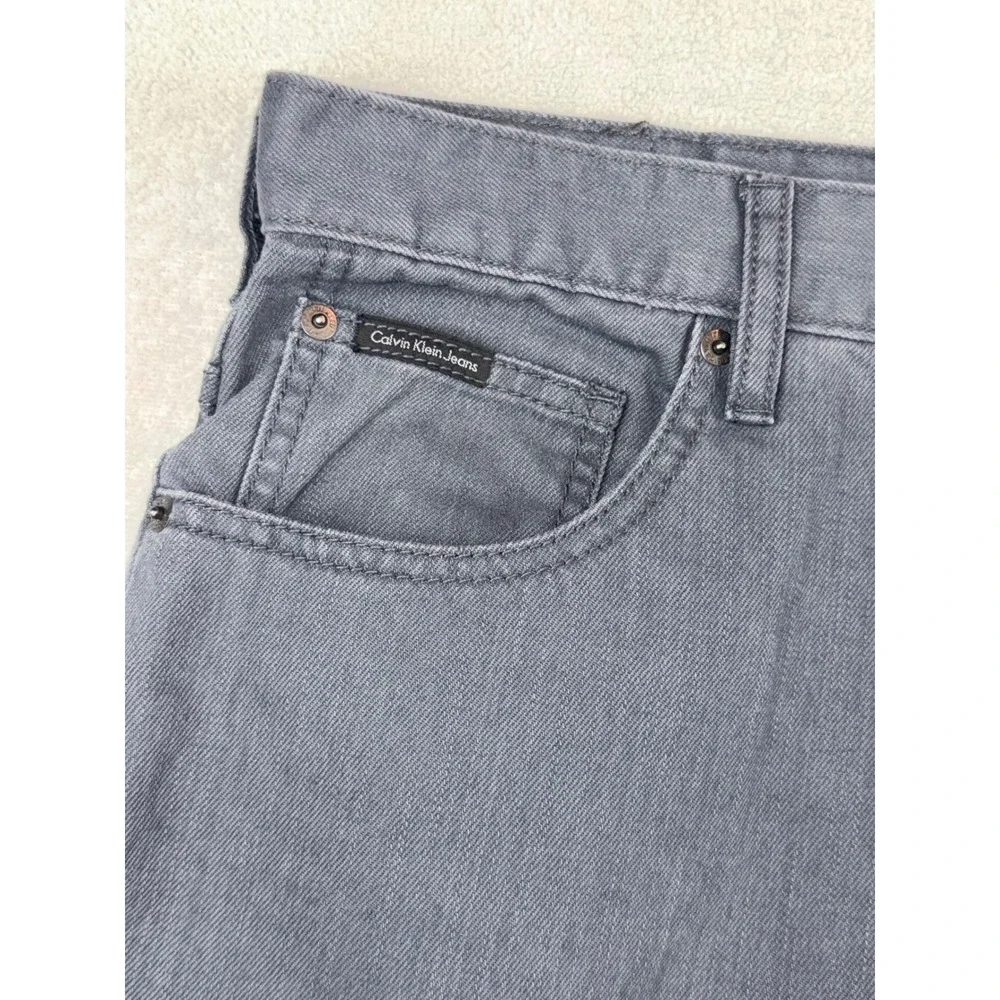 Calvin‎ Klein Jeans Mens 38X30 Relaxed Straight Denim Thunder Grey MG42A36C NWT